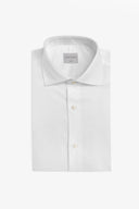 Camicia unita twill bianca slim