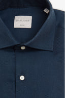 Camicia "la Picoco" operata blu slim