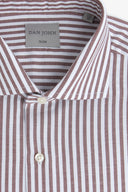 Camicia a righe operata coccio slim