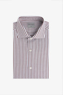 Camicia a righe operata coccio slim