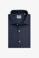 Camicia gabardina effetto denim slim