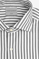 Camicia a righe medie grigia slim
