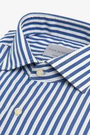 Camicia a righe medie indaco slim