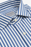 Camicia a righe medie indaco slim