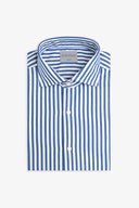 Camicia a righe medie indaco slim-Dan John