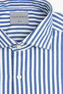 Camicia a righe medie indaco slim