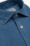Camicia denim azzurra slim