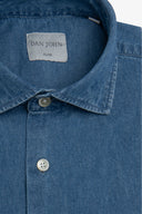 Camicia denim azzurra slim