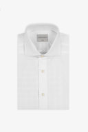 Camicia piquet polso gemelli bianca slim