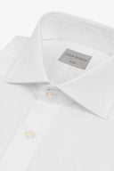 Camicia piquet polso gemelli bianca slim-Dan John