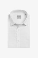 Camicia stretch unita bianca slim-Dan John