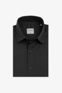 Camicia stretch unita nera slim