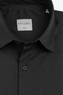 Camicia stretch unita nera slim