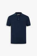 Polo in maglia blu-Dan John