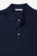 Polo in maglia blu-Dan John