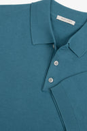 Polo in maglia petrolio-Dan John