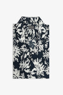 Camicia Hawaiana fantasia fiori blu-Dan John