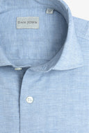 Camicia Herringbone celeste slim