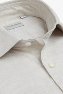 Camicia Herringbone sabbia slim