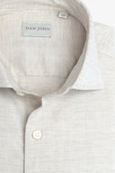 Camicia Herringbone sabbia slim