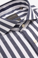 Camicia a righe larghe navy slim-Dan John
