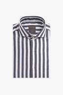 Camicia a righe larghe navy slim-Dan John