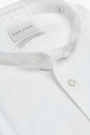 Camicia coreana misto lino panna