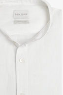 Camicia coreana misto lino panna