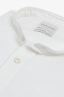 Camicia coreana misto lino panna