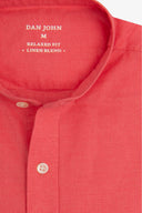 Camicia coreana misto lino corallo-Dan John