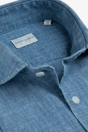 Camicia denim chiaro fiammato slim-Dan John