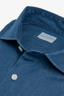 Camicia denim scuro slim-Dan John