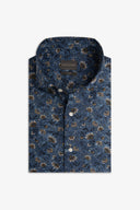 Camicia fantasia fiori blu slim-Dan John