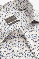 Camicia fantasia floreale panna slim-Dan John