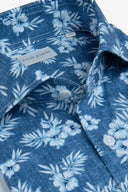 Camicia floreale denim slim-Dan John