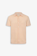 Camicia in maglia maniche corte pesca