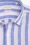 Camicia misto lino a righe larghe avion-Dan John