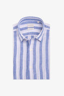 Camicia misto lino a righe larghe avion-Dan John