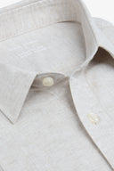 Camicia misto lino beige-Dan John