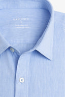 Camicia misto lino celeste-Dan John