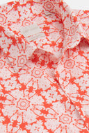 Camicia misto lino fantasia macro fiore albicocca-Dan John
