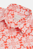 Camicia misto lino fantasia macro fiore albicocca-Dan John