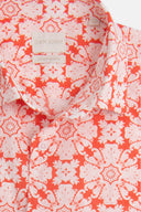 Camicia misto lino fantasia macro fiore albicocca-Dan John