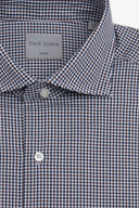 Camicia pied de poule marrone slim-Dan John