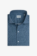Camicia stampa fiore royal slim-Dan John