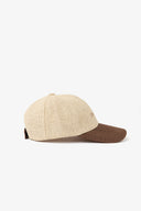 Cappello con visiera e ricamo beige-Dan John