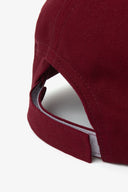 Cappello visiera con ricamo bordeaux-Dan John