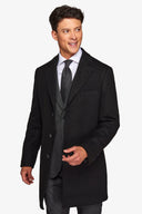 Cappotto monopetto baronetto nero-Dan John