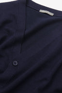 Cardigan scollo a v con bottoni blu-Dan John