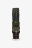 Cintura sportiva elastica intreccio bicolore verde/grigio-Dan John